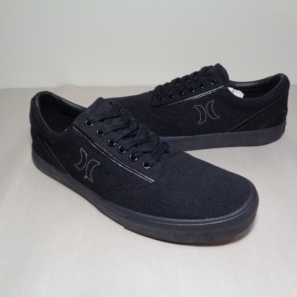 Hurley Size 11 M ARLO LACE Black Canvas Sneakers New Men's Shoes